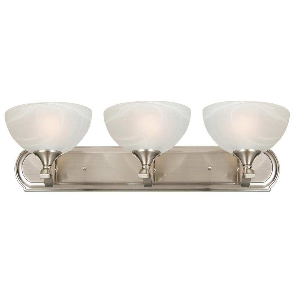 Yosemite Home Decor - Glacier Point 3 Lights Vanity in Satin Nickel Finish - 1393SN veiw 1
