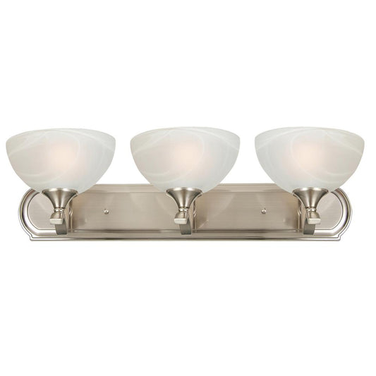 Yosemite Home Decor - Glacier Point 3 Lights Vanity in Satin Nickel Finish - 1393SN veiw 1