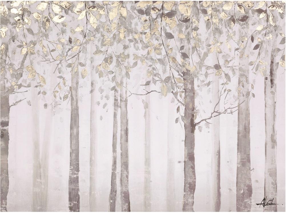 Yosemite Home Decor - Grey and Yellow Trees Printed on Canvas - YJ9378A veiw 1