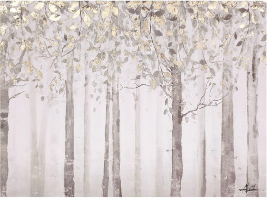 Yosemite Home Decor - Grey and Yellow Trees Printed on Canvas - YJ9378A veiw 1