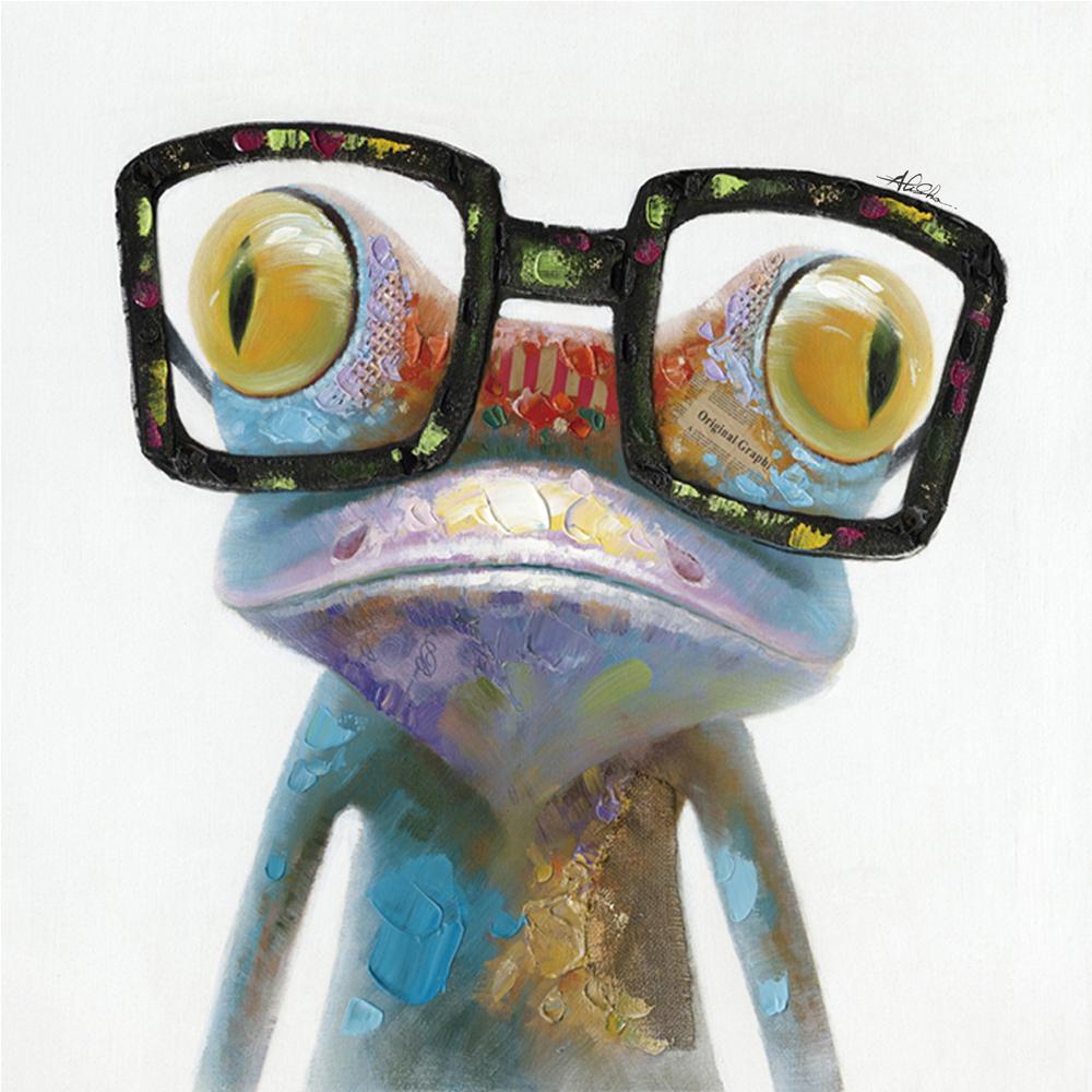 Yosemite Home Decor - Hipster Froggy II Original Hand Painted Wall Art - ARTAC0288-REV2 veiw 1