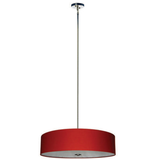 Yosemite Home Decor - Lyell Forks 5 Light Pendant in Satin Steel Finish with Chili Pepper Red Shade - SH3007-5P-CPRS veiw 1