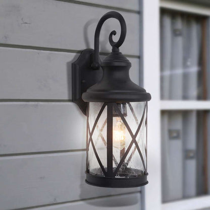 Yosemite Home Decor - Mahony 1 Light Exterior in Black Finish medium Size - 5041BL-M veiw 2