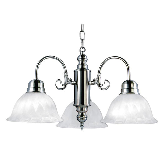 Yosemite Home Decor - Manzanita 3 Lights Chandelier with Shade in Satin Nickel Finish - 1433-3SN veiw 1