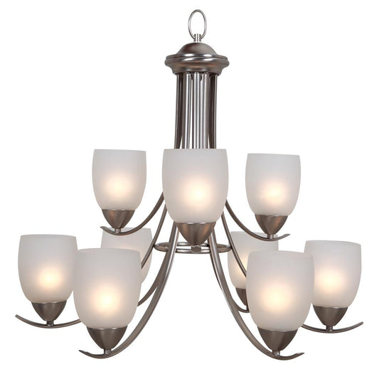Yosemite Home Decor - Mirror Lake 9 Lights Chandelier in Brushed Nickel Finish - 1261-9U-BN veiw 1