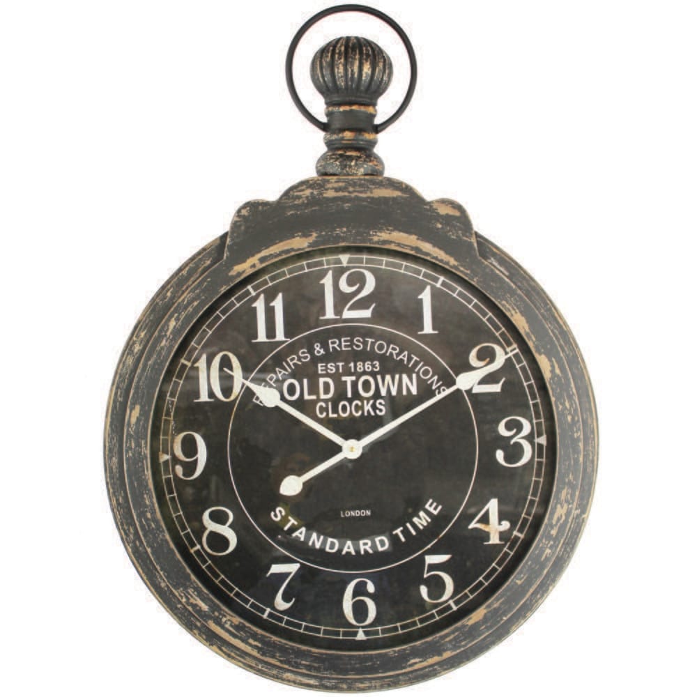 Yosemite Home Decor - Old Town Clock in Black - CLKB2A146 veiw 1