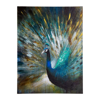 Yosemite Home Decor - Peacock Prowess Original Hand Painted Wall Art - DCB627 veiw 1