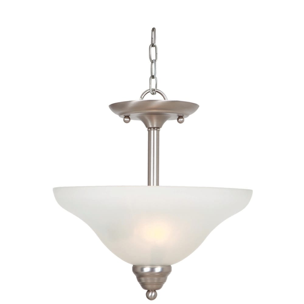 Yosemite Home Decor - Ribbon Falls 2 Lights in verted Pendant in Satin Nickel Finish - 93451-SN veiw 1
