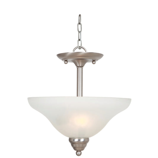 Yosemite Home Decor - Ribbon Falls 2 Lights in verted Pendant in Satin Nickel Finish - 93451-SN veiw 1