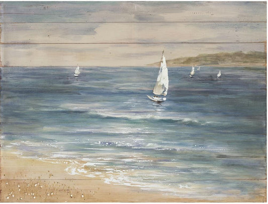 Yosemite Home Decor - Sailboat Serenity Original Hand Painted Wall Art - YL150838A veiw 1