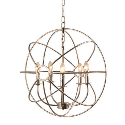 Yosemite Home Decor - Shooting Star 5 Lights Mini Chandelier in Nickel Plated Finish - SCFP2005-5-SN veiw 1