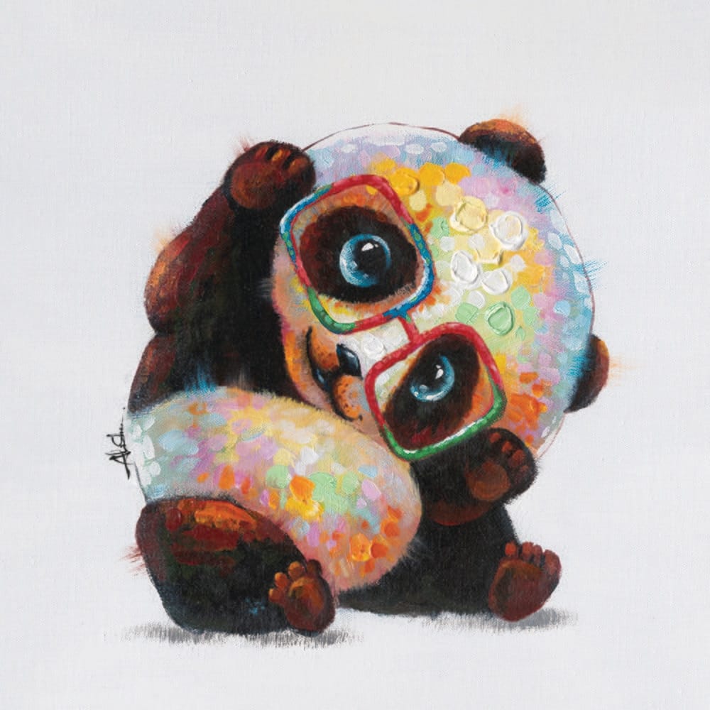 Yosemite Home Decor - Smarty Panda Original Hand Painted Wall Art - ARTAE2022 veiw 1