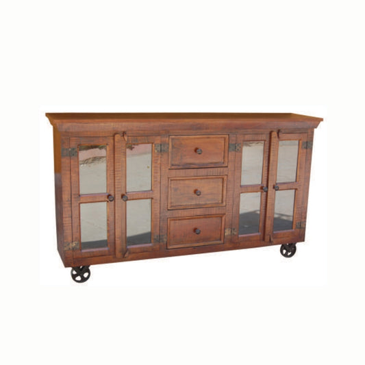 Yosemite Home Decor - Solid Mango Wood Mobile Sideboard - YFUR-VA7040 veiw 1