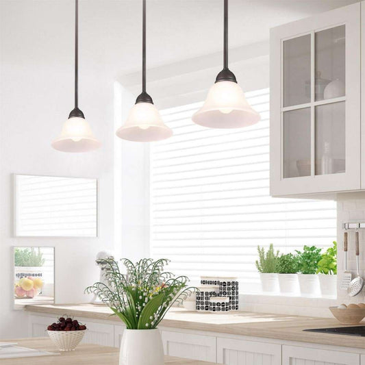 Yosemite Home Decor - Vernal Falls 1 Light Mini Pendant in Oil Rubbed Bronze Finish with White Glass - 94251R-1ORB veiw 2