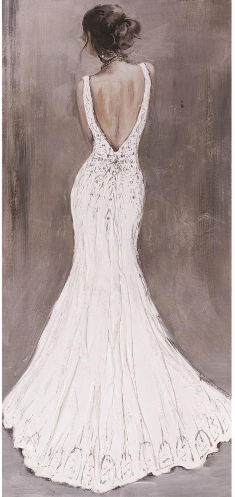 Yosemite Home Decor - Woman in White Original Hand Painted Wall Art - YK150944A veiw 1