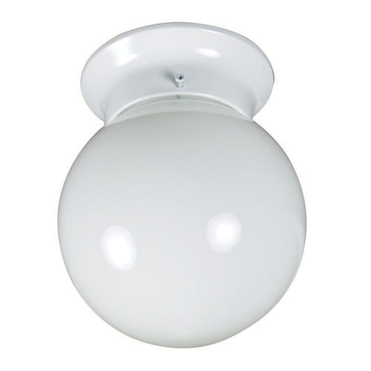 Yosemite Home Decor - Yosemite Home Decor 1 Light Flush Mount in White Finish - 77-947WH veiw 1