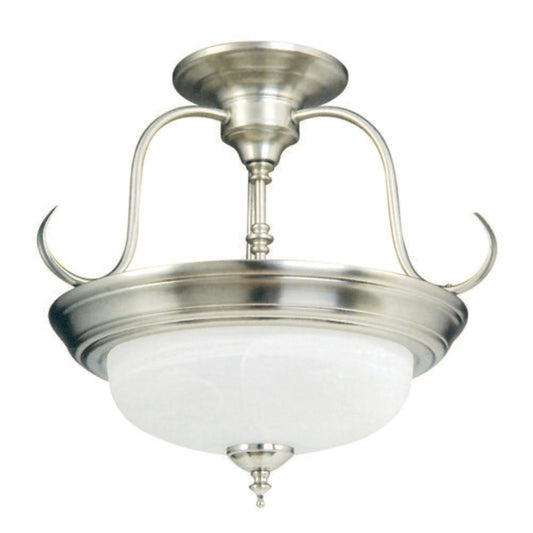 Yosemite Home Decor - Yosemite Home Decor 2 Light Semi-Flush Mount in Satin Nickel Finish - JH002-2SN veiw 1