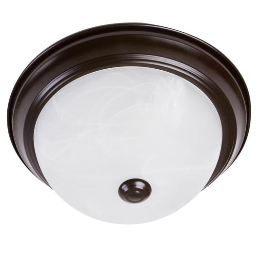 Yosemite Home Decor - Yosemite Home Decor 2 Lights Flush Mount in Oil Rubbed Bronze Finish with Marble Glass - JK101-11ORB veiw 1