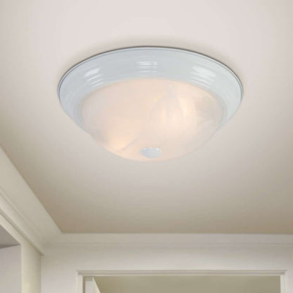 Yosemite Home Decor - Yosemite Home Decor 2 Lights Flush Mount in White Finish - JK102-13WH veiw 2