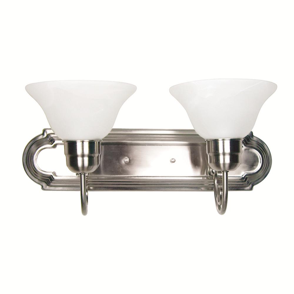 Yosemite Home Decor - Yosemite Home Decor 2 Lights Vanity in Satin Nickel Finish - 4992-2SN veiw 1
