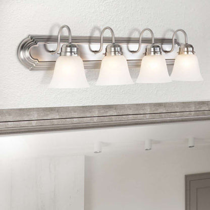 Yosemite Home Decor - Yosemite Home Decor 4 Lights Vanity in Satin Nickel Finish - 4994-4SN veiw 2