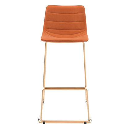 Zuo Modern - Adele Barstool (Set of 2) Orange & Gold - 109502 veiw 3
