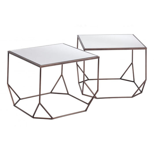 Zuo Modern - Arzon Coffee Table Set (2-Piece) Bronze - 109835 veiw 1