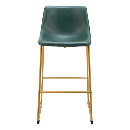 Zuo Modern - Augusta Barstool (Set of 2) Green & Gold - 109961 veiw 3