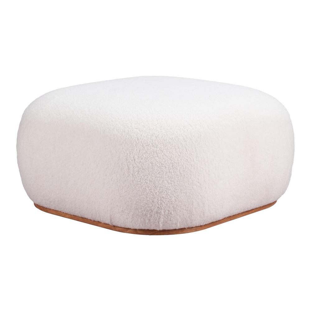 Zuo Modern - Azua Ottoman Cream - 110084 veiw 3