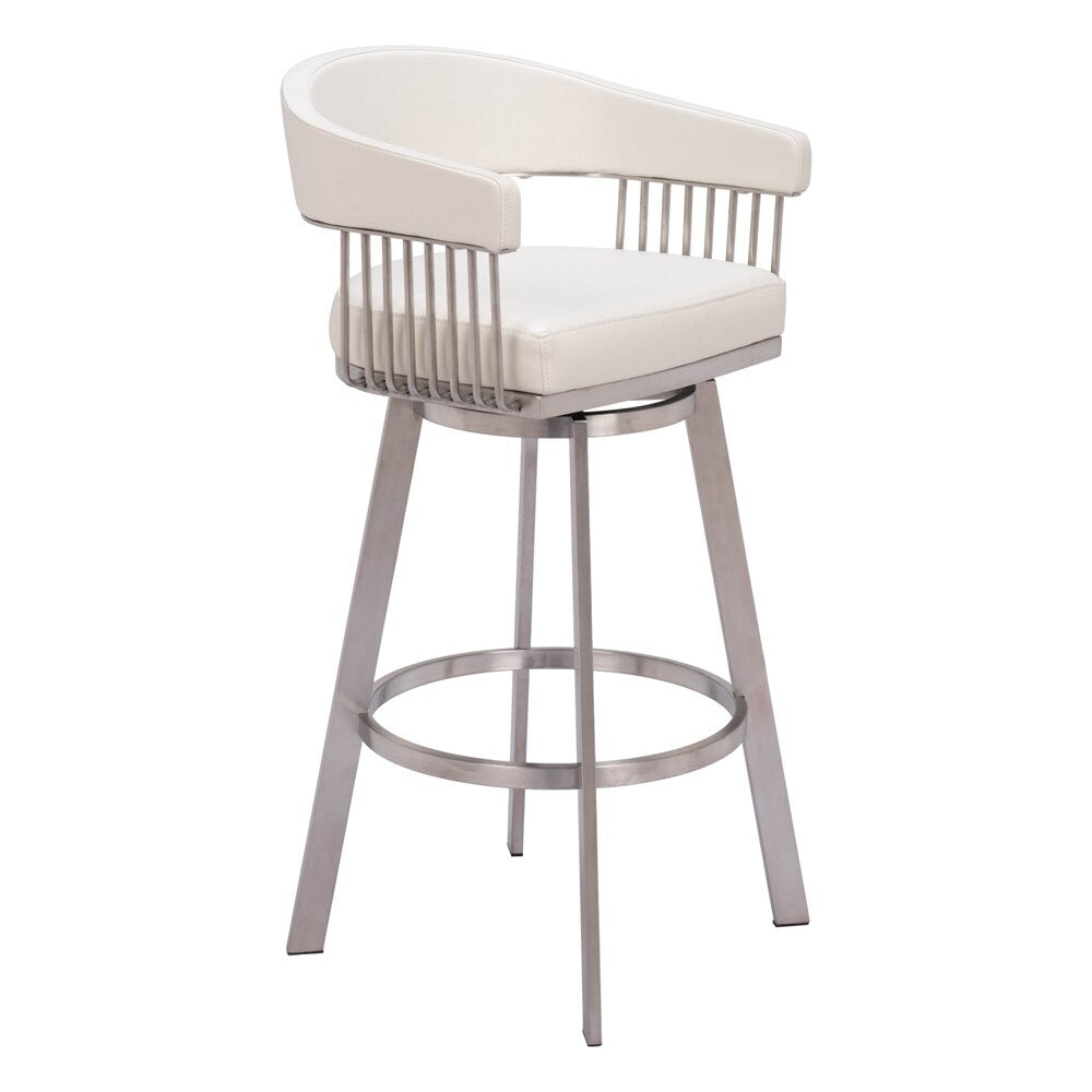 Zuo Modern - Bantry Swivel Barstool White - 110046 veiw 1