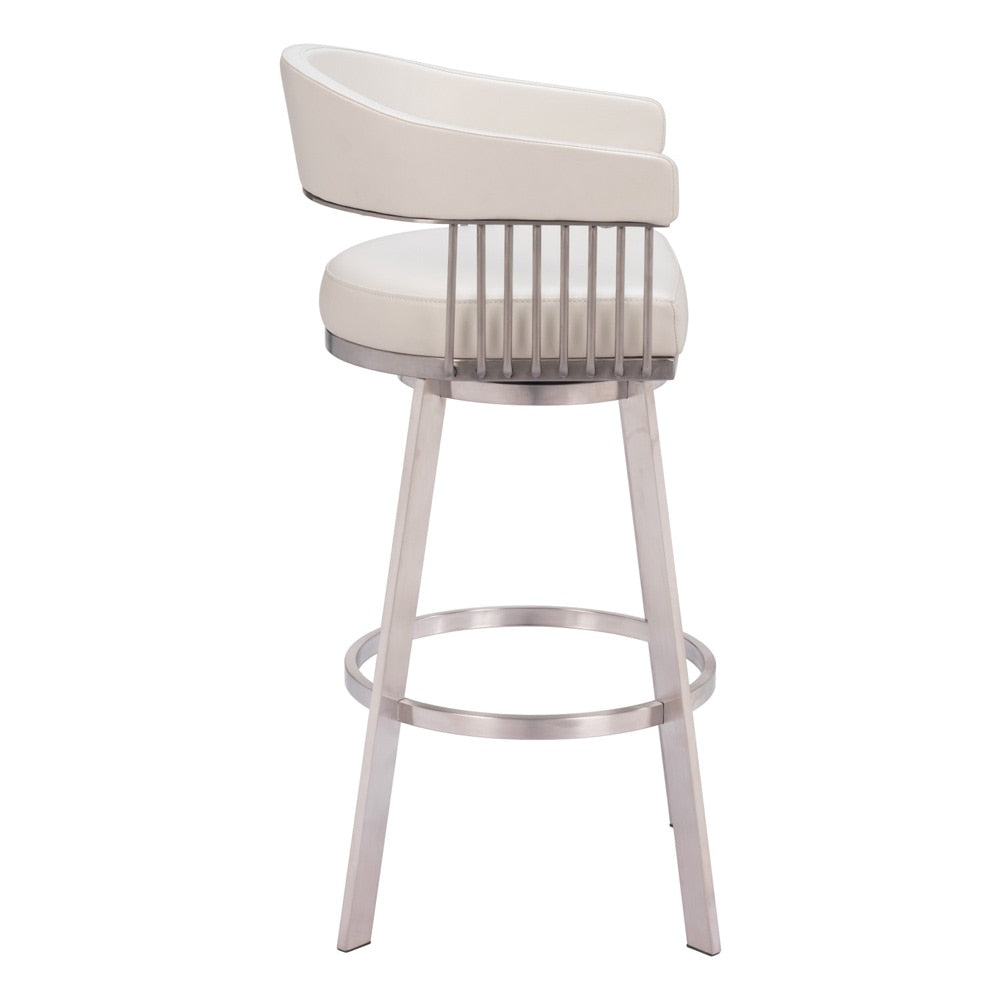 Zuo Modern - Bantry Swivel Barstool White - 110046 veiw 2