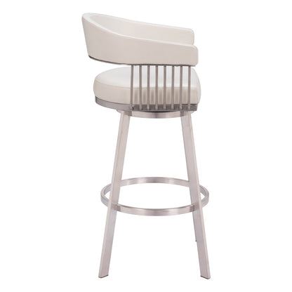 Zuo Modern - Bantry Swivel Barstool White - 110046 veiw 2