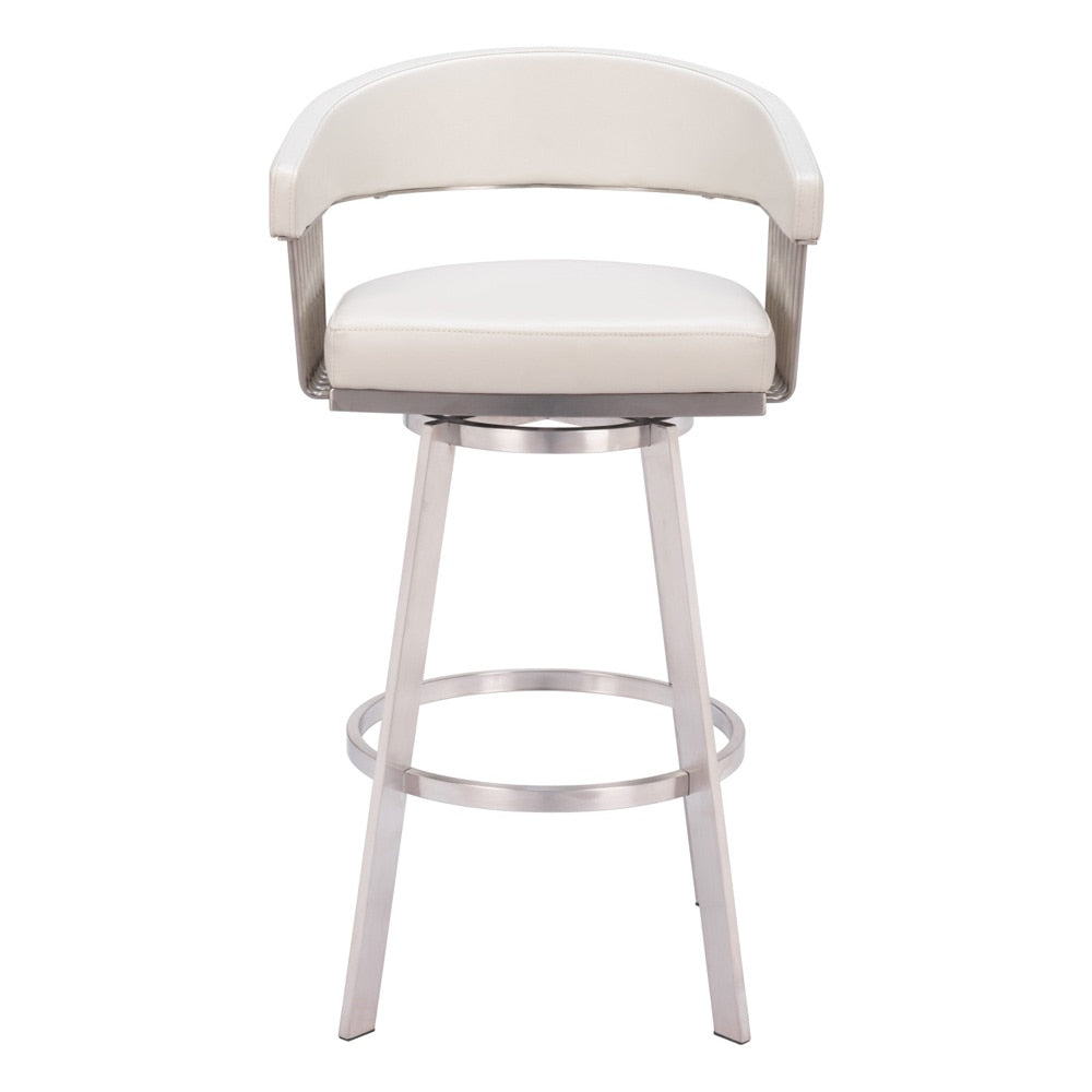 Zuo Modern - Bantry Swivel Barstool White - 110046 veiw 3