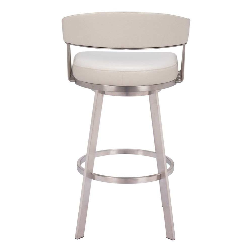 Zuo Modern - Bantry Swivel Barstool White - 110046 veiw 4