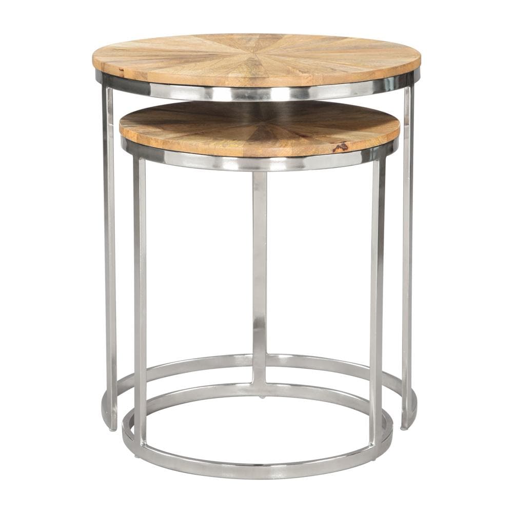 Zuo Modern - Bari Nesting Table Set (2-Piece) Natural - 109776 veiw 2