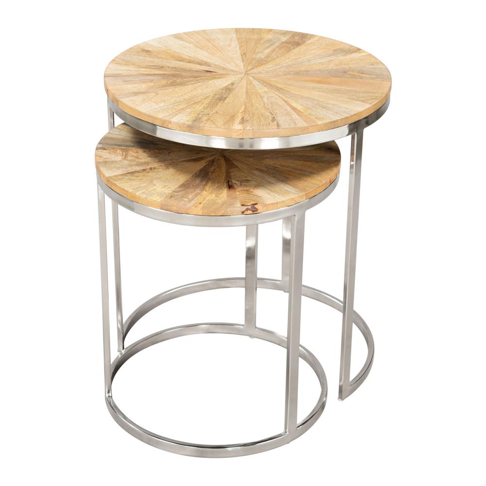 Zuo Modern - Bari Nesting Table Set (2-Piece) Natural - 109776 veiw 3