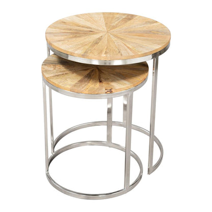 Zuo Modern - Bari Nesting Table Set (2-Piece) Natural - 109776 veiw 3