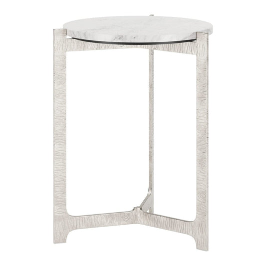 Zuo Modern - Barmas Side Table White & Silver - 110256 veiw 1