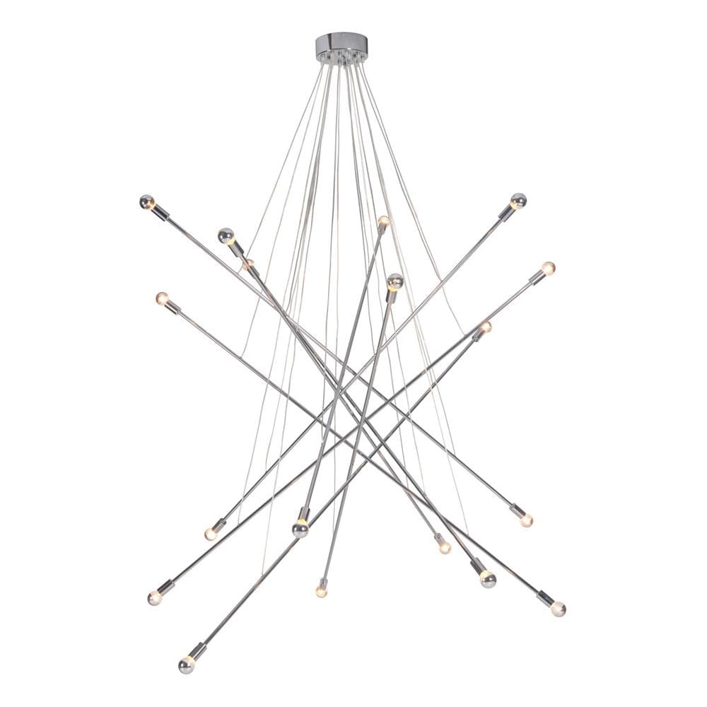 Zuo Modern - Belief Ceiling Lamp Chrome - 50216 veiw 3