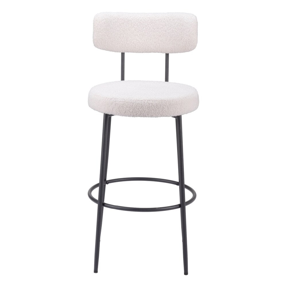 Zuo Modern - Blanca Barstool (Set of 2) Ivory - 109740 veiw 3