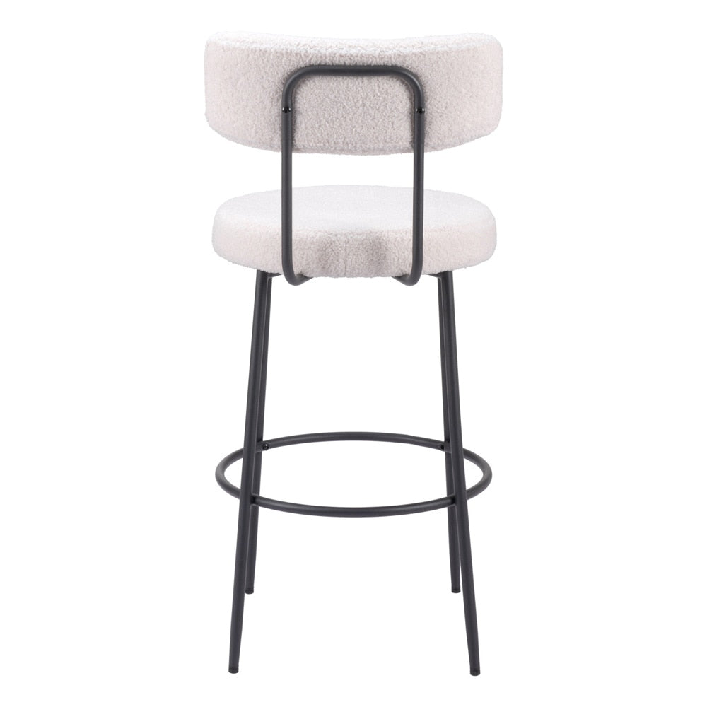 Zuo Modern - Blanca Barstool (Set of 2) Ivory - 109740 veiw 4
