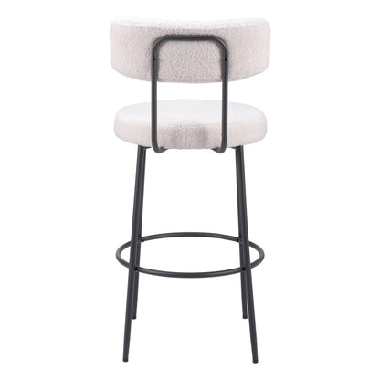 Zuo Modern - Blanca Barstool (Set of 2) Ivory - 109740 veiw 4