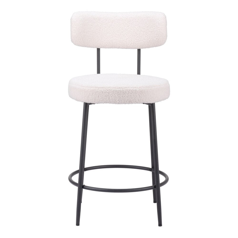 Zuo Modern - Blanca Counter Stool (Set of 2) Ivory - 109739 veiw 3
