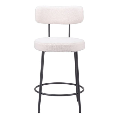 Zuo Modern - Blanca Counter Stool (Set of 2) Ivory - 109739 veiw 3