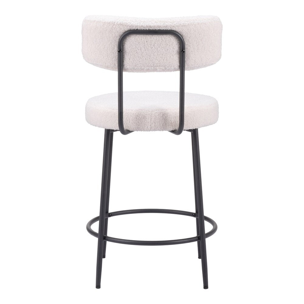 Zuo Modern - Blanca Counter Stool (Set of 2) Ivory - 109739 veiw 4