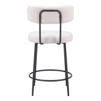 Zuo Modern - Blanca Counter Stool (Set of 2) Ivory - 109739 veiw 4