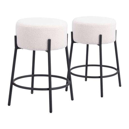Zuo Modern - Blanche Counter Stool (Set of 2) Ivory - 109741 veiw 1