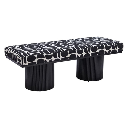 Zuo Modern - Botoia Bench Black & White - 110183 veiw 1