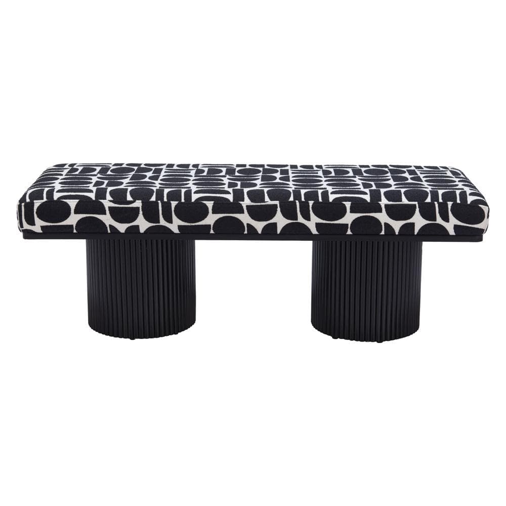 Zuo Modern - Botoia Bench Black & White - 110183 veiw 3