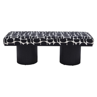 Zuo Modern - Botoia Bench Black & White - 110183 veiw 3